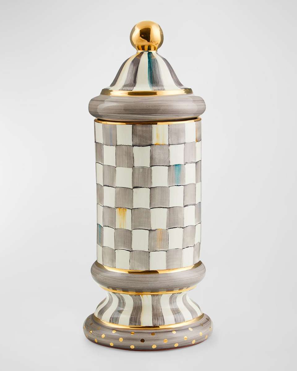 Sterling Check Ceramic Column Canister